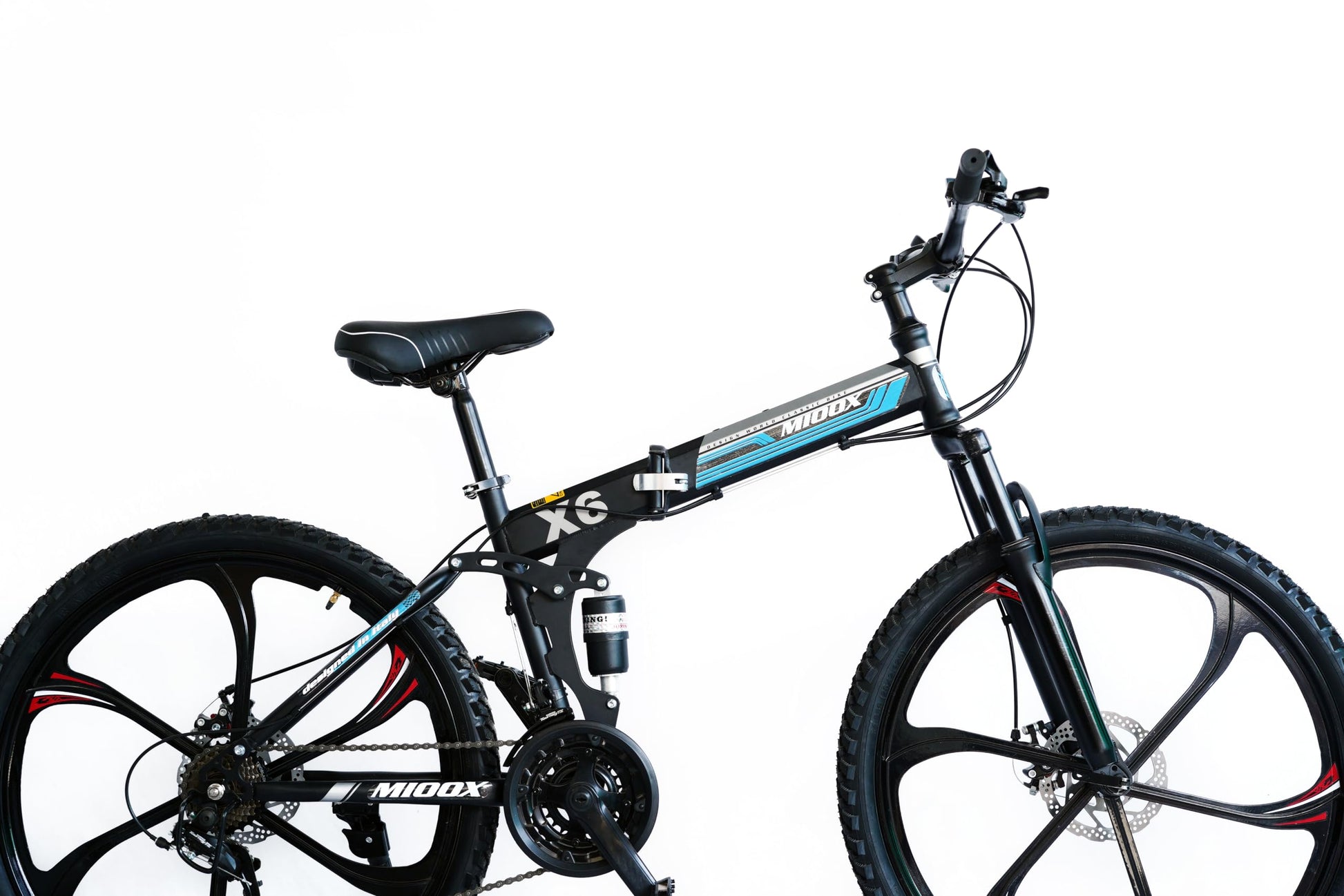 Mioox Foldable Fat Mountain Dual Bike With 26X2 Inch Tyres Folding Bike For Adults With 21 Gears (Frame - 26 Inch) (Black) 