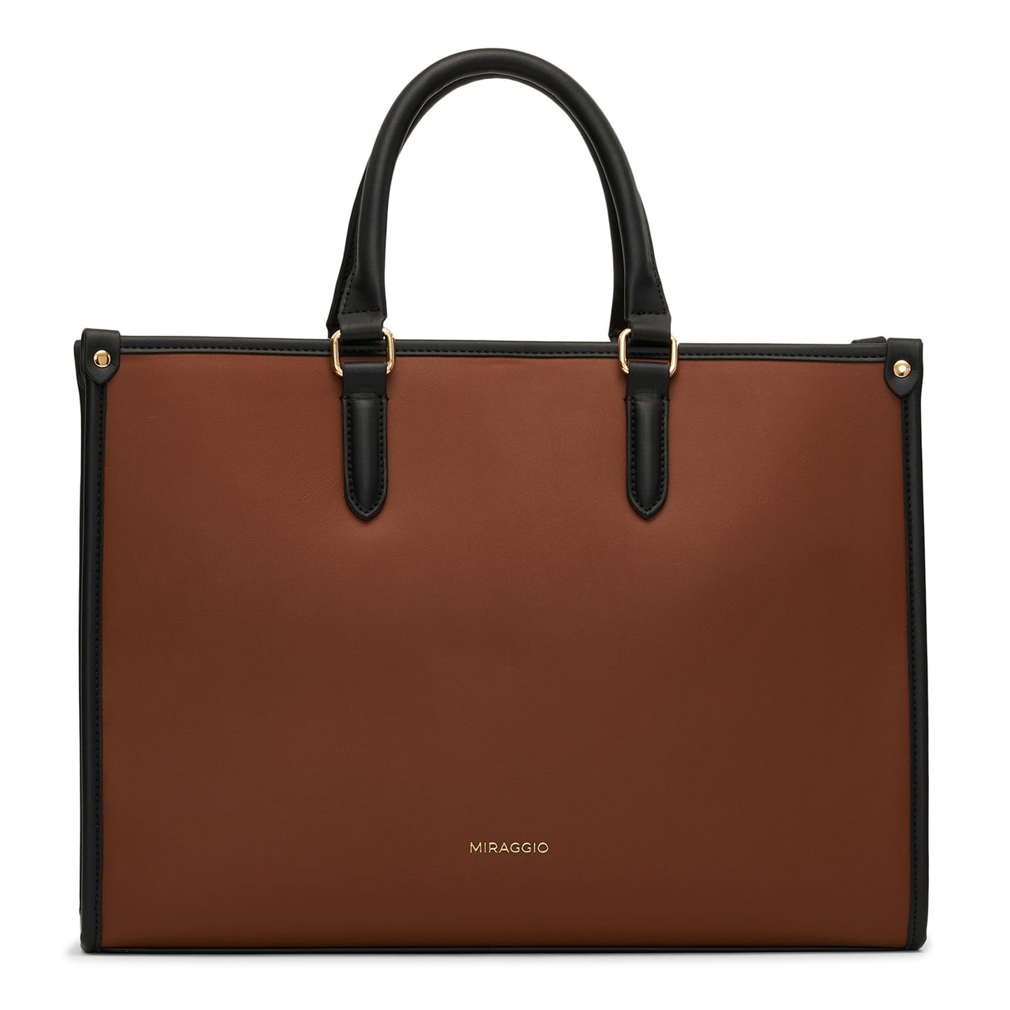 Miraggio Womens Denice Large Sized Tote Bag With Adjustable & Detachable Sling Strap And Top Handles, Brown 