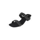 Mochi Women Black Block Heel Sequin Strap Fashion Slip-on Sandal UK/7 EU/40 (41-315) 