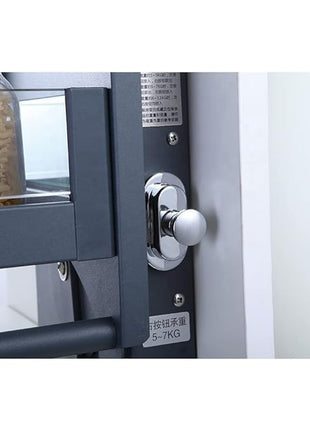 Modular Kitchen Storage Rack Lift Basket Elevator Glass Finished Pull Down Two Shelf Unit for Cabinet (900mm Grey) 