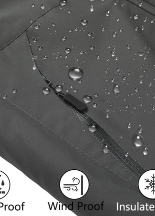 Moerdeng Womens Waterproof Ski Jacket Warm Winter Snow Coat Hooded Raincoat 