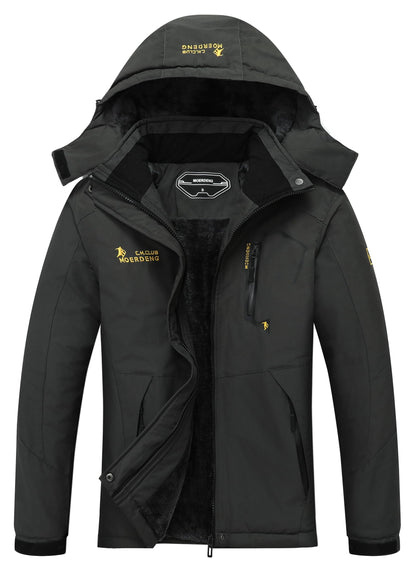 Moerdeng Womens Waterproof Ski Jacket Warm Winter Snow Coat Hooded Raincoat 