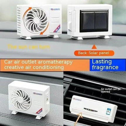 Monarchie Miniature AC design Solar-Powered Car Air freshner with a built-in Perfume Diffuser 