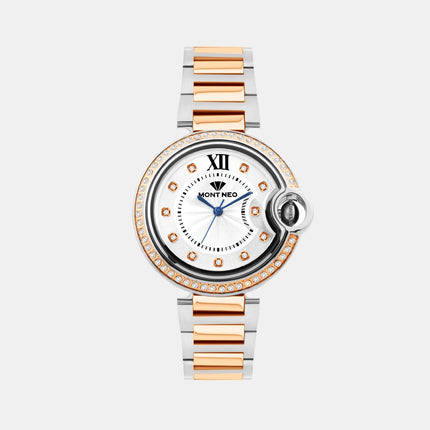 Mont Neo Women Quartz Silver Dial Analog Metal Watch 4510B-M1303 