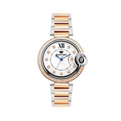Mont Neo Women Quartz Silver Dial Analog Metal Watch 4510B-M1303 