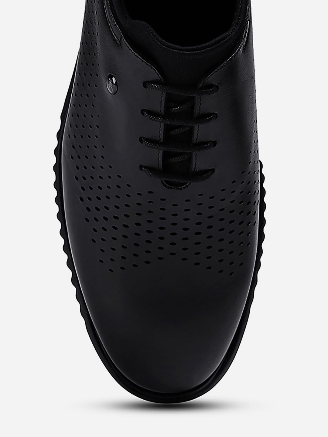 Monte Carlo Mens Black Solid Lace Up Genuine Leather Casual Shoes (201803FW-2-6) 