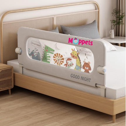 Moppets Bed Rails for Baby Safety/Bed Side Protactor Guard from Falling with Instant Set up, 14 Level Hight Adjustment & Easy to Fold - (1.8 Meter/ 6FT) (1) 