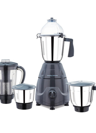 Morphy Richards Icon Superb 750 Watts Mixer Grinder| 4 Stainless Steel Mixer Jars Including Juicer Jar| 3-Speed Control With Pulse Effect Mixie| 1-Yr Warranty By Brand| Dark Grey 