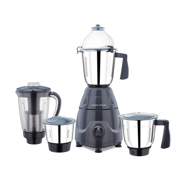 Morphy Richards Icon Superb 750 Watts Mixer Grinder| 4 Stainless Steel Mixer Jars Including Juicer Jar| 3-Speed Control With Pulse Effect Mixie| 1-Yr Warranty By Brand| Dark Grey 