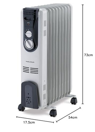 Morphy Richards OFR 09 Fin Oil Filled Room Heater 2000 Watt Grey ISI Approved 