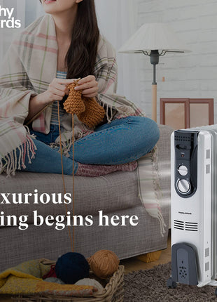 Morphy Richards OFR 09 Fin Oil Filled Room Heater 2000 Watt Grey ISI Approved 