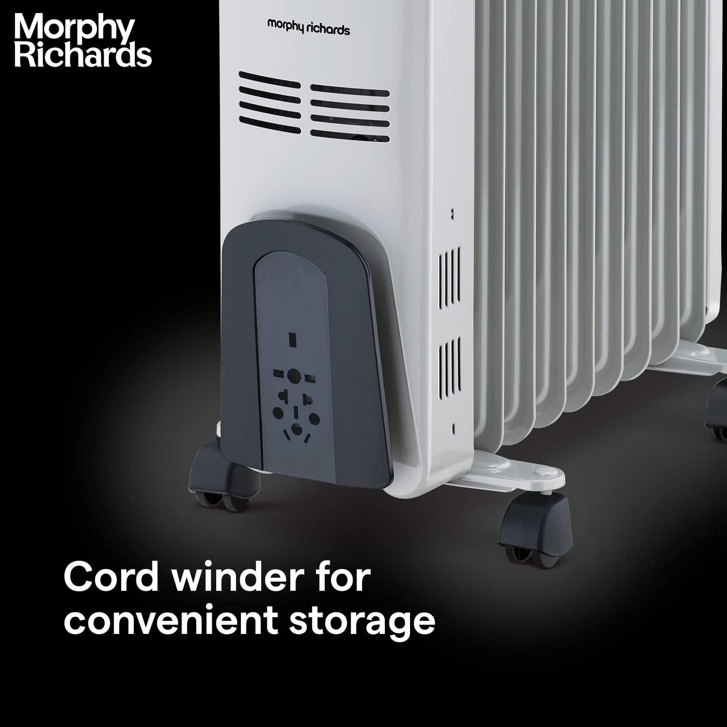 Morphy Richards OFR 09 Fin Oil Filled Room Heater 2000 Watt Grey ISI Approved 