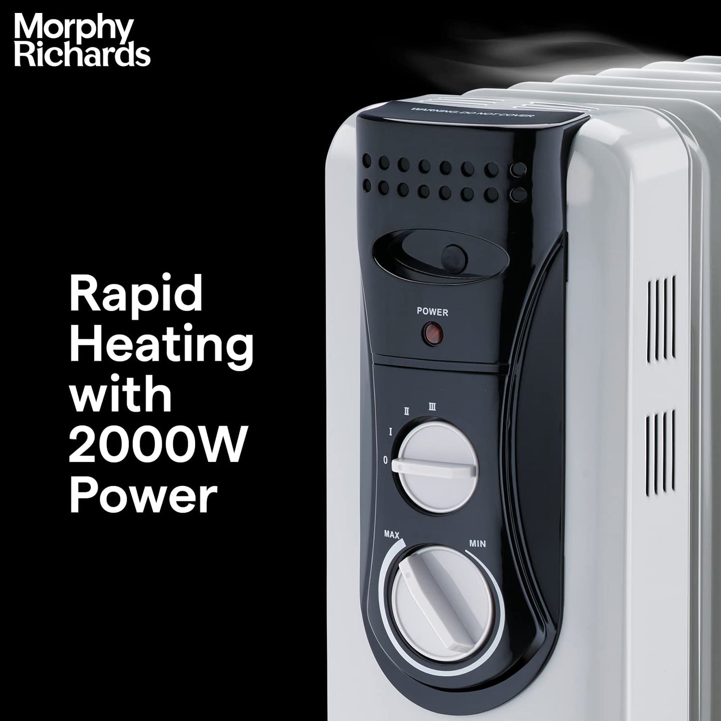 Morphy Richards OFR 09 Fin Oil Filled Room Heater 2000 Watt Grey ISI Approved 