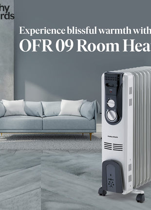 Morphy Richards OFR 09 Fin Oil Filled Room Heater 2000 Watt Grey ISI Approved 