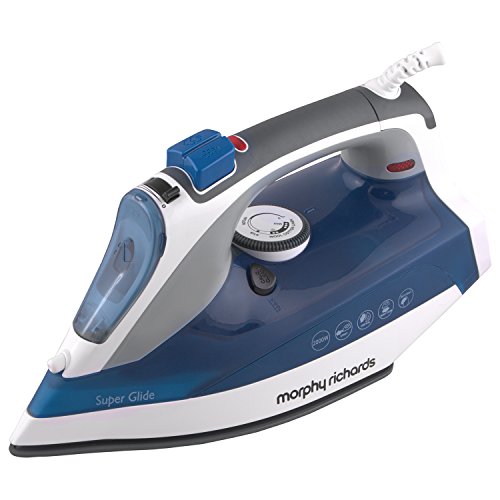 Morphy Richards Super Glide 2000 Watts Steam Iron With Steam Burst, Vertical And Horizontal Ironing, Ceramic Coated Soleplate, Blue 