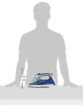 Morphy Richards Super Glide 2000 Watts Steam Iron With Steam Burst, Vertical And Horizontal Ironing, Ceramic Coated Soleplate, Blue 