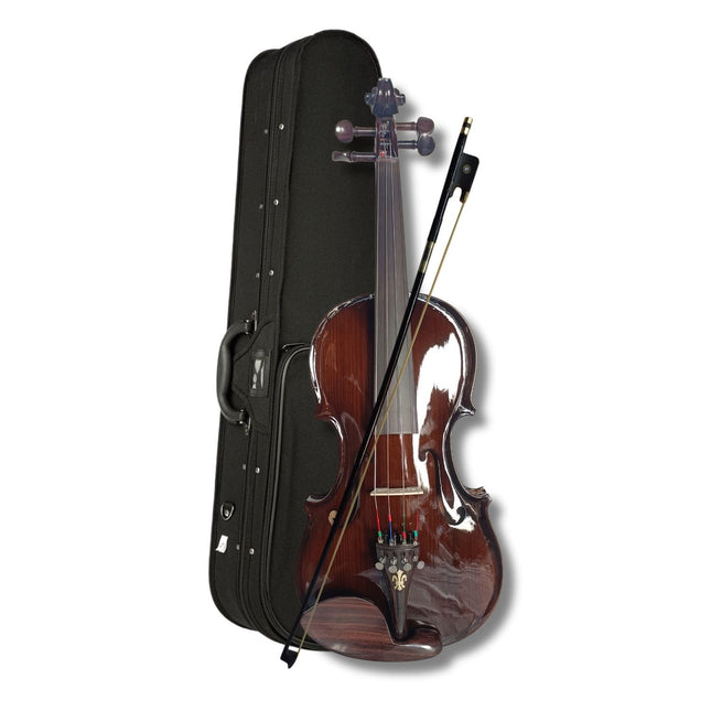 Musical Works Quality Violin Bakan Wood for Music Enthusiasts and Students With Box,Bow,Rosin All accessories are made by pure wood, no plastic used. 