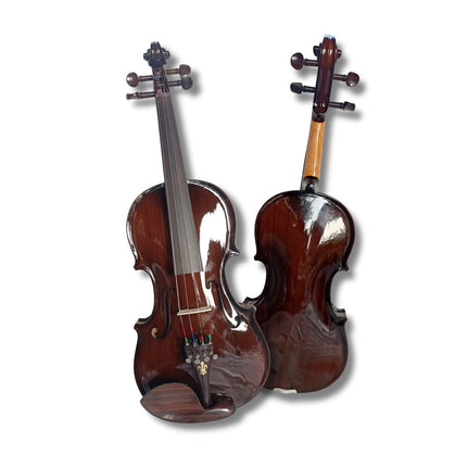 Musical Works Quality Violin Bakan Wood for Music Enthusiasts and Students With Box,Bow,Rosin All accessories are made by pure wood, no plastic used. 