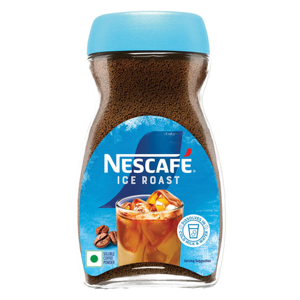 NESCAFE Ice Roast | Instant Coffee Powder for Cold Coffee Lovers | Easily Dissolves in Cold Milk | 90g Jar 