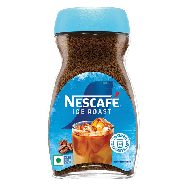 NESCAFE Ice Roast | Instant Coffee Powder for Cold Coffee Lovers | Easily Dissolves in Cold Milk | 90g Jar 