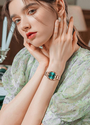 NIBOSI Women Watches Analog Stainless Steel Rose Gold Band and Square Dial Women's Watch for Girls&Miss&Ladies Diamond Studded with Stylish Watches Waterproof 