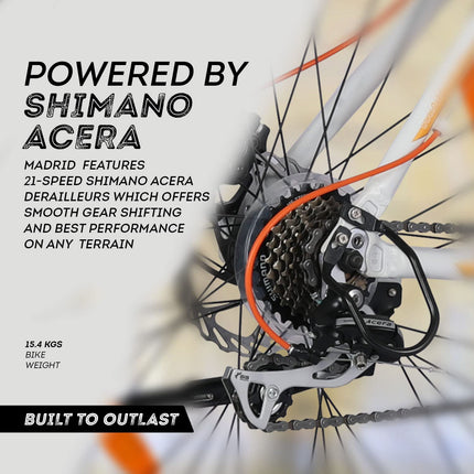 NINETY ONE E Cycle Series (Madrid - White Yellow, 27.5T - 21 Speed) 