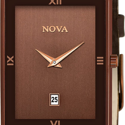 NOVA Slim Watch Mens & Women Brownish Slim Date Series Wrist Watch Analog Watch - for Men & Women 