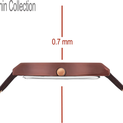 NOVA Slim Watch Mens & Women Brownish Slim Date Series Wrist Watch Analog Watch - for Men & Women 