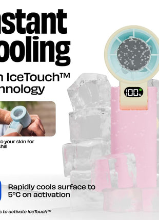 NUUK BFF Hand Fan, 13000 RPM Personal Fan with IceTouch™ Cooling | 3600mAh USB Rechargeable Battery [Up to 10H] | Quiet Foldable Fan for Travel, Commute, Office, Makeup & Outdoor | 100-Speed Dial 