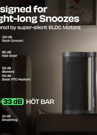 NUUK HÖT BAR 2-Sec Instant Heating PTC Heater for Room | Upto 20% Bill Savings | Zero Dryness | Super-Silent, Portable | Vertical & Horizontal Use | 2200W | Perfect Replacement for small 7/9 fin OFRs 