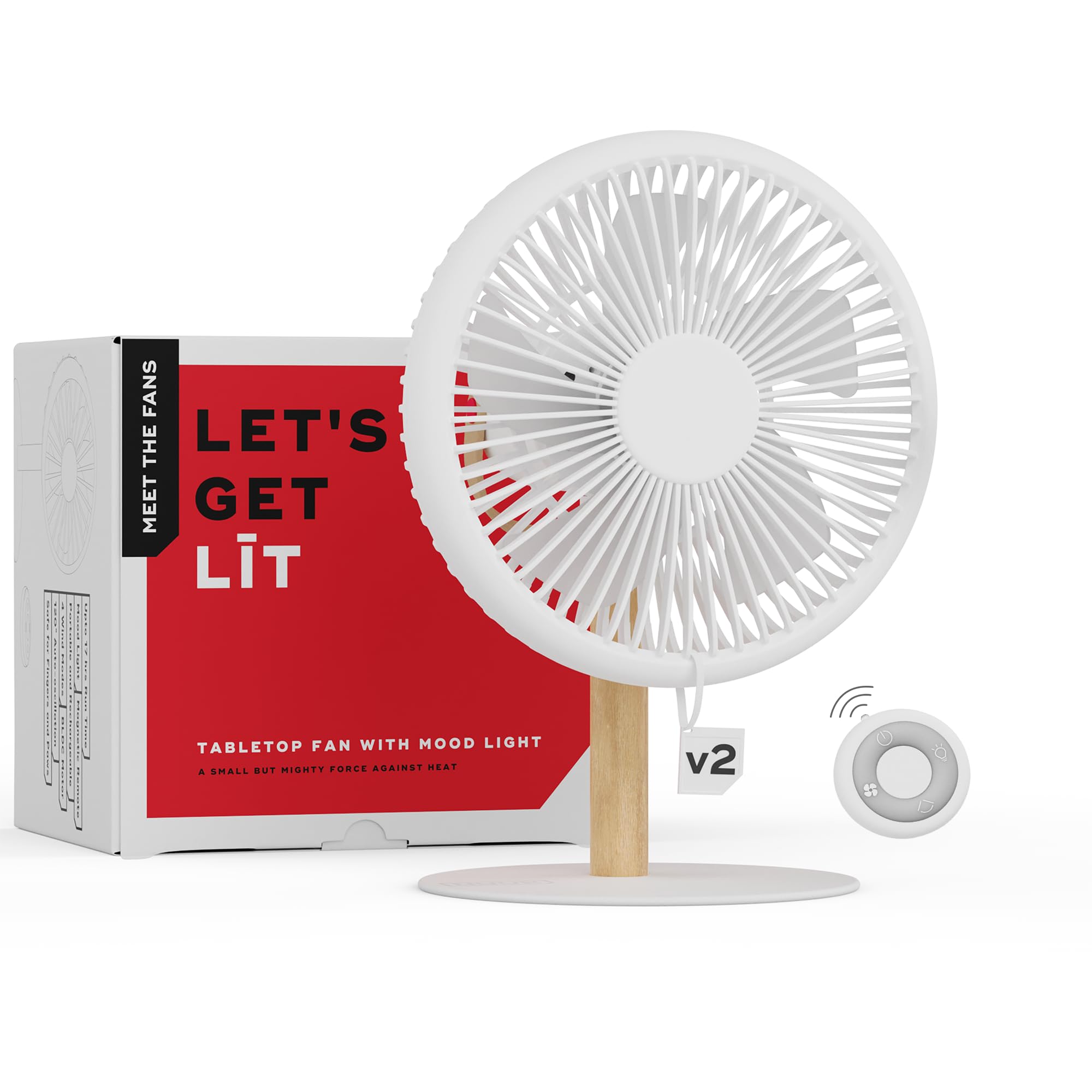 Nuuk Lit V2 Cordless Fan: Rechargeable, Remote, Night Light & More!
