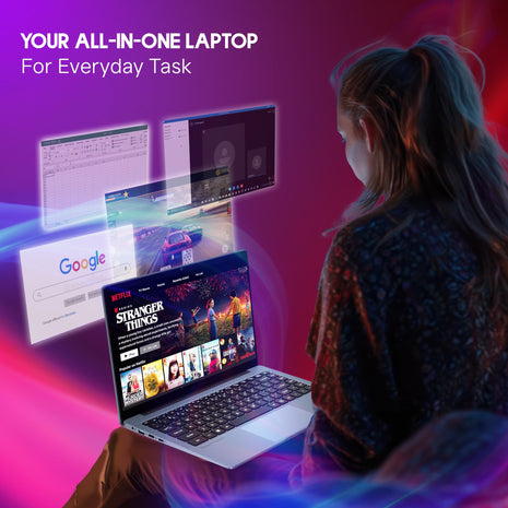 Neopticon BrowseBook 14.1in FHD Grey Laptop 4GB RAM 