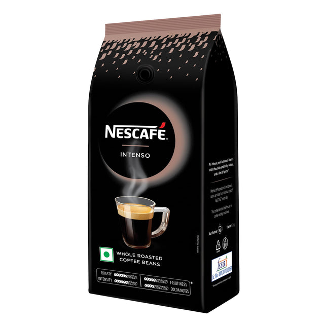 Nescafe Intenso Whole Roasted Coffee Beans, Arabica and Robusta Blend, 1kg, Bag 