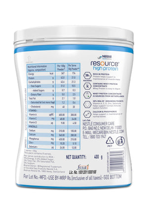 Nestle Health Science, Resource High Protein - 400 g 