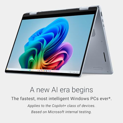 New Dell 14 Plus 2-in-1 Touch Laptop, AI Enabled Intel Core Ultra 5 226V, 16GB LPDDR5X, 512Gb SSD, Intel Arc Graphics, 14" FHD+ 300nits WVA Display, Backlit Keyboard + FPR, Ice Blue, 1.61 Kg 