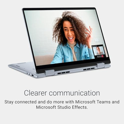 New Dell 14 Plus 2-in-1 Touch Laptop, AI Enabled Intel Core Ultra 5 226V, 16GB LPDDR5X, 512Gb SSD, Intel Arc Graphics, 14" FHD+ 300nits WVA Display, Backlit Keyboard + FPR, Ice Blue, 1.61 Kg 