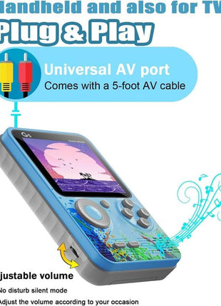 New World G5 Video Game for Kids, Handheld 500 in 1 Games for Kids, Handheld Video Game Game Box with TV Output Gaming Console, Rechargeable Video Game for Kids 