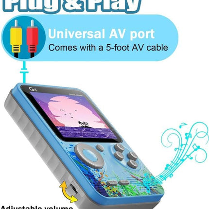 New World G5 Video Game for Kids, Handheld 500 in 1 Games for Kids, Handheld Video Game Game Box with TV Output Gaming Console, Rechargeable Video Game for Kids 