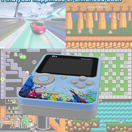 New World G5 Video Game for Kids, Handheld 500 in 1 Games for Kids, Handheld Video Game Game Box with TV Output Gaming Console, Rechargeable Video Game for Kids 