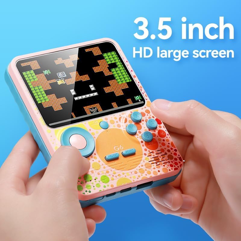 New World G5 Video Game for Kids, Handheld 500 in 1 Games for Kids, Handheld Video Game Game Box with TV Output Gaming Console, Rechargeable Video Game for Kids 