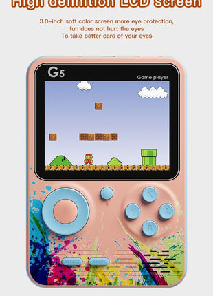 New World G5 Video Game for Kids, Handheld 500 in 1 Games for Kids, Handheld Video Game Game Box with TV Output Gaming Console, Rechargeable Video Game for Kids 