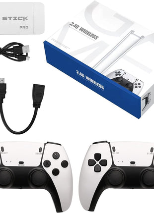 New World M15 Gaming Console with Game Stick, 1080p HD, Plug & Play TV Video Game Set for 2 Player, 2.4G Wireless, 10 Emulators, 