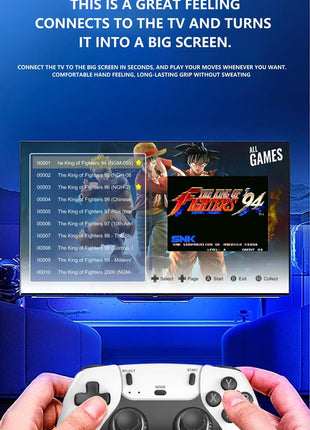 New World M15 Gaming Console with Game Stick, 1080p HD, Plug & Play TV Video Game Set for 2 Player, 2.4G Wireless, 10 Emulators, 
