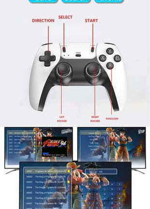 New World M15 Gaming Console with Game Stick, 1080p HD, Plug & Play TV Video Game Set for 2 Player, 2.4G Wireless, 10 Emulators, 