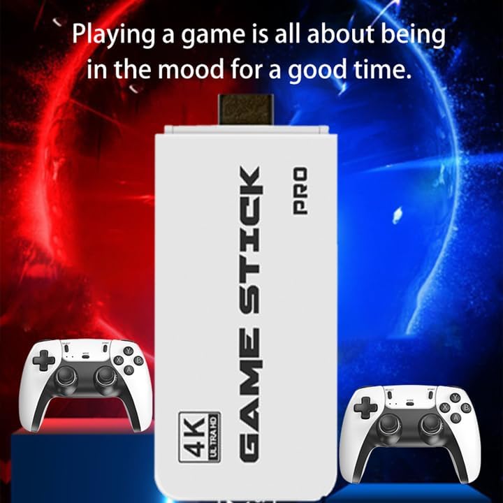 New World M15 Gaming Console with Game Stick, 1080p HD, Plug & Play TV Video Game Set for 2 Player, 2.4G Wireless, 10 Emulators, 