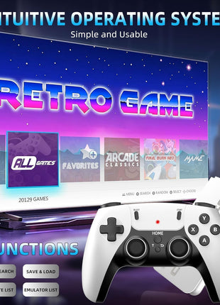 New World M15 Gaming Console with Game Stick, 1080p HD, Plug & Play TV Video Game Set for 2 Player, 2.4G Wireless, 10 Emulators, 