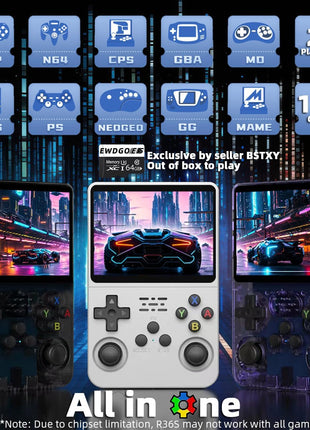 New World R36S Retro Handheld Video Game Console 3.5 inch Retro Handheld Video Games Consoles Built-in Rechargeable Battery Portable Style Hand Held Game Consoles 