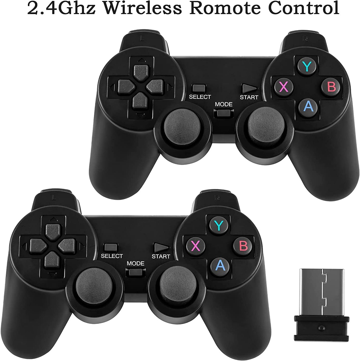 New World TV Video Games for Kids Wireless 64GB Memory, HD Classic Games Console with TF Card, 9 Emulator Console, HDMI Output TV Video Game Console Game Stick 