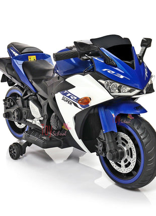 Nexus Product Kids Bike R3 Toy with Rechargeable Battery Operated Ride On for Kids to Drive | Electric Bike for Children [3 to 8 Years, Large, Blue+White] 