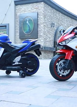 Nexus Product Kids Bike R3 Toy with Rechargeable Battery Operated Ride On for Kids to Drive | Electric Bike for Children [3 to 8 Years, Large, Blue+White] 